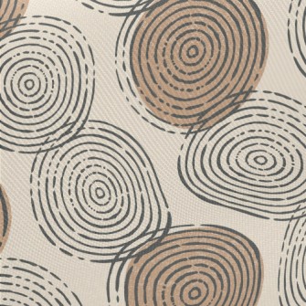 Hand Drawn Circular Pattern Twill