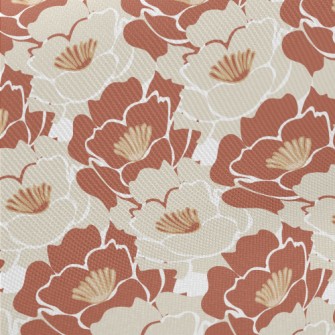 Beautiful Red And White Lily Twill