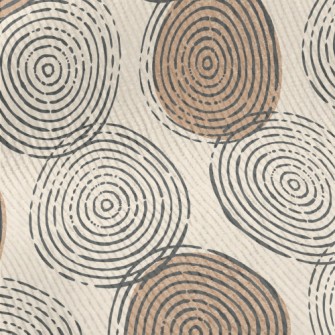 Hand Drawn Circular Pattern Standard Corduroy