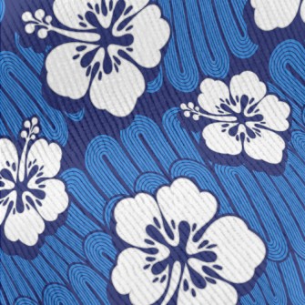 White Hawaiian Flowers Standard Corduroy