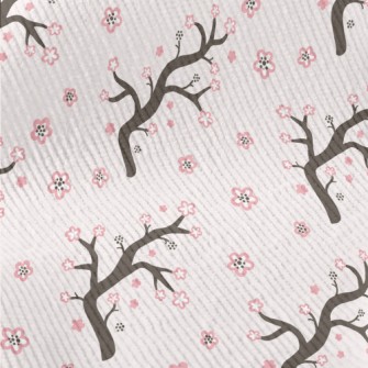 Cartoon Cherry Blossom Branche Standard Corduroy