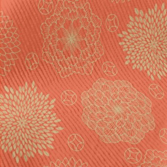 Japanese Style Gorgeous Flower Standard Corduroy