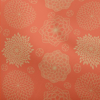 Japanese Style Gorgeous Flower Dobby