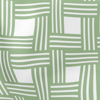 Green Woven Plaid Stretch Ponte