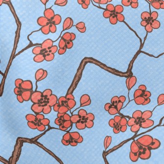 Watercolor Cherry Blossom Patt Stretch Ponte