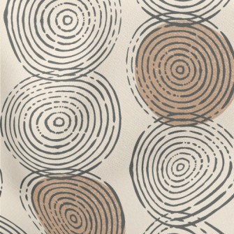 Hand Drawn Circular Pattern Stretch Ponte