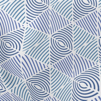 Blue Line Pattern Stretch Ponte