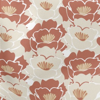 Beautiful Red And White Lily Stretch Ponte