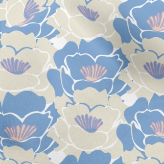 Abstract Lily Pattern Micro Fleece