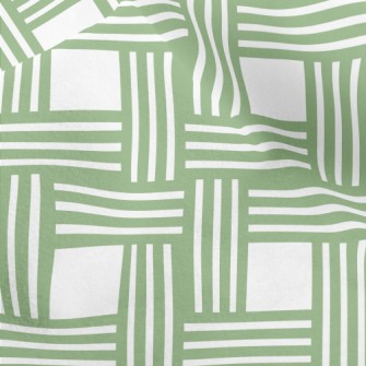 Green Woven Plaid Micro Fleece