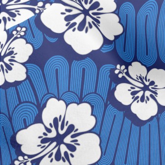 White Hawaiian Flowers Micro Fleece