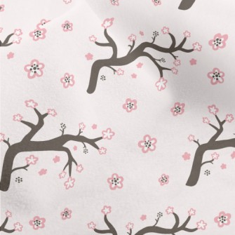 Cartoon Cherry Blossom Branche Micro Fleece
