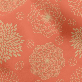 Japanese Style Gorgeous Flower Micro Fleece