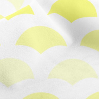 Yellow Geometric Semicircle Micro Fleece