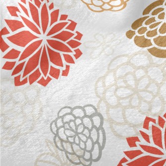 Hand Drawn Japanese Flowers Minky