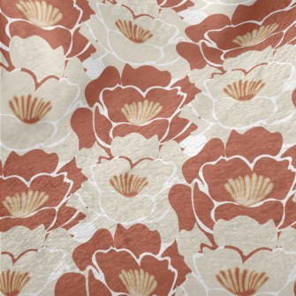 Beautiful Red And White Lily Minky
