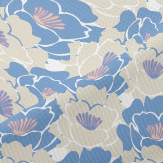 Abstract Lily Pattern Piqué