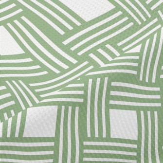 Green Woven Plaid Piqué