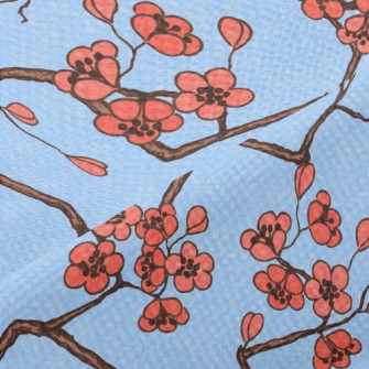 Watercolor Cherry Blossom Patt Piqué