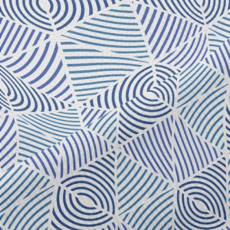 Blue Line Pattern Piqué