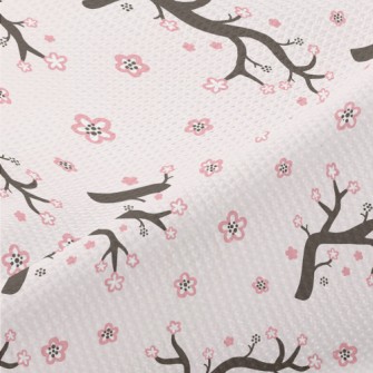 Cartoon Cherry Blossom Branche Piqué