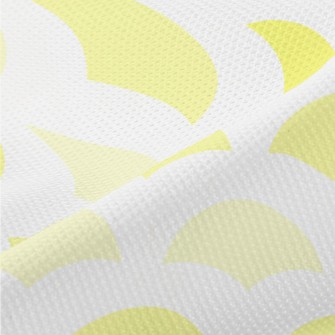 Yellow Geometric Semicircle Piqué