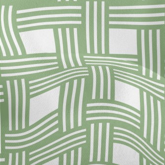 Green Woven Plaid Lightweight Performance Linen