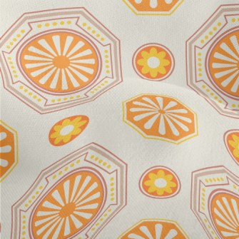 Orange Korean Pattern Lightweight Performance Linen