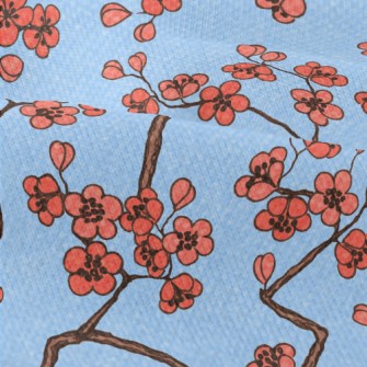Watercolor Cherry Blossom Patt Modern Jersey