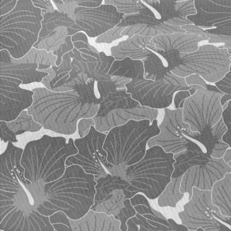 Grey Hibiscus Pattern Modern Jersey
