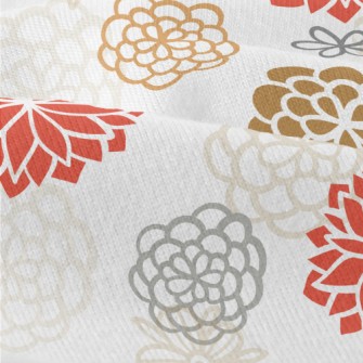 Hand Drawn Japanese Flowers Modern Jersey