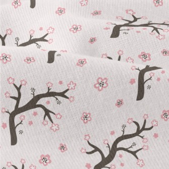 Cartoon Cherry Blossom Branche Modern Jersey