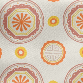 Bright Korean Pattern Jersey Backed Fleece