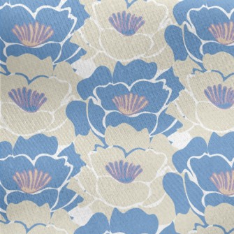 Abstract Lily Pattern Jersey Backed Fleece