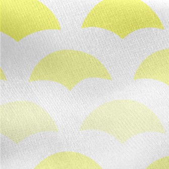 Yellow Geometric Semicircle Jersey Backed Fleece