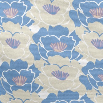 Abstract Lily Pattern Pongee