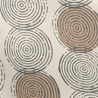 Hand Drawn Circular Pattern Pongee