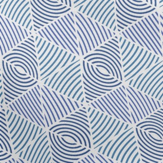 Blue Line Pattern Pongee