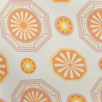 Orange Korean Pattern Pongee