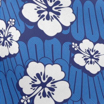 White Hawaiian Flowers Pongee