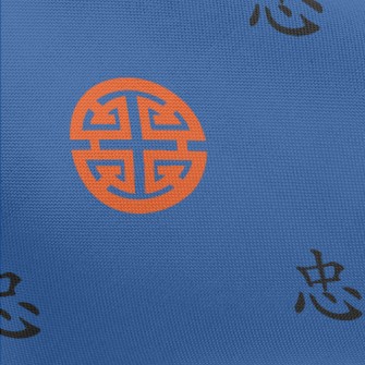 Loyalty And Chinese Symbols Pongee