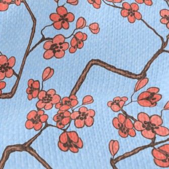 Watercolor Cherry Blossom Patt Stretch Jersey