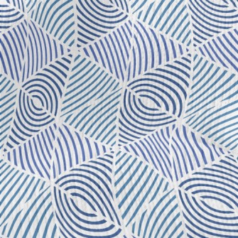 Blue Line Pattern Stretch Jersey