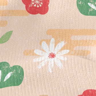 Hand Drawn Japanese Pattern Stretch Jersey