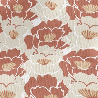Beautiful Red And White Lily Stretch Jersey