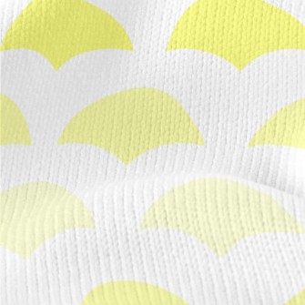 Yellow Geometric Semicircle Stretch Jersey