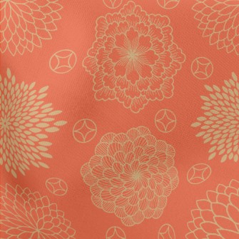 Japanese Style Gorgeous Flower Lightweight Cotton Poplin