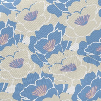 Abstract Lily Pattern Midweight Cotton Poplin