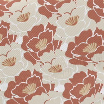 Beautiful Red And White Lily Midweight Cotton Poplin