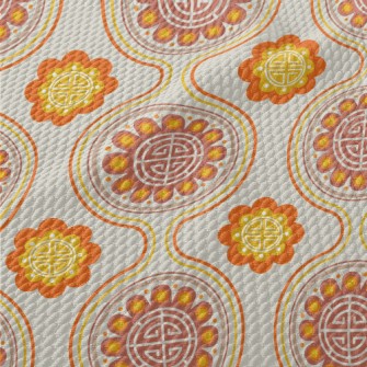 Korean Traditional Symbols Birdseye Piqué